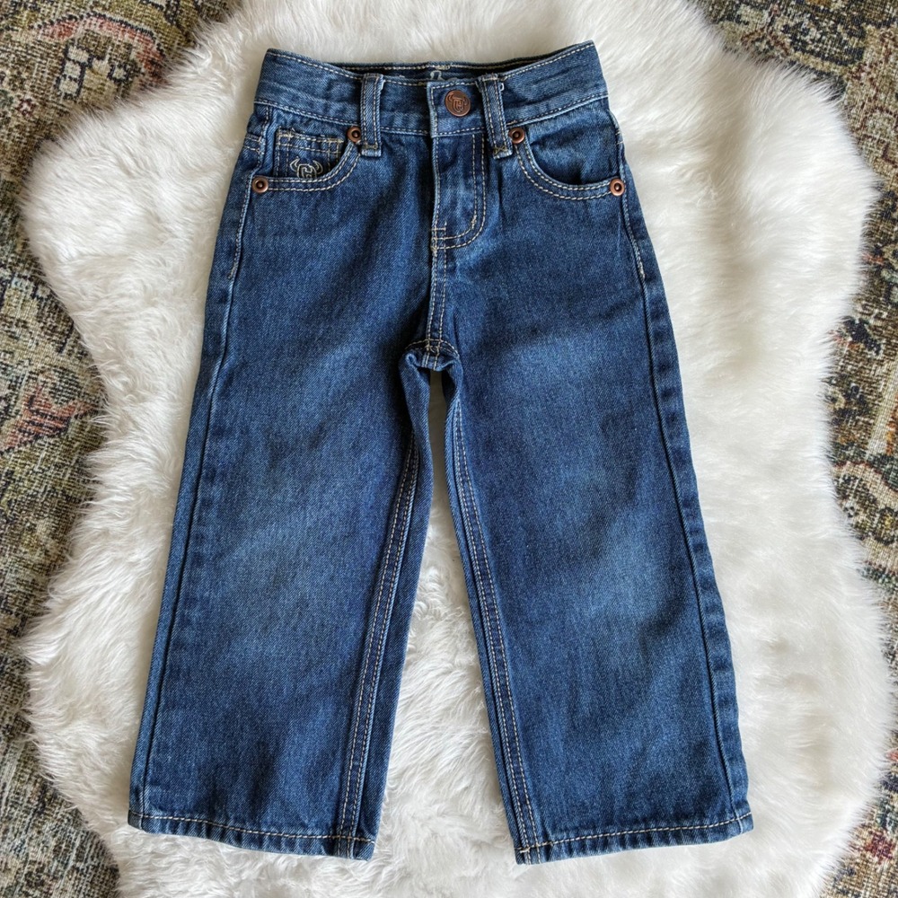 Cowboy Hardware Boys Jeans 2T Western Blue Denim Embroidered Pockets Barbed CH